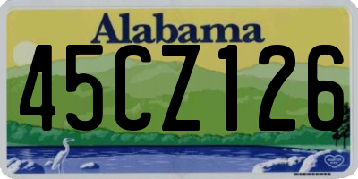 AL license plate 45CZ126