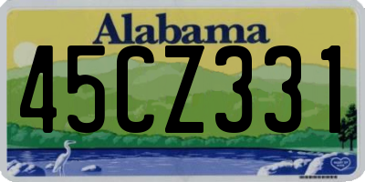 AL license plate 45CZ331