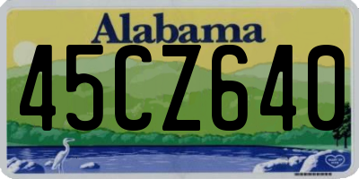 AL license plate 45CZ640