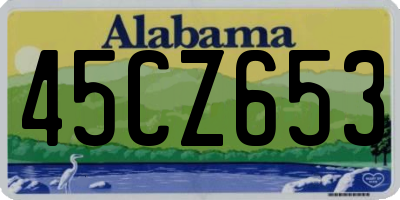 AL license plate 45CZ653