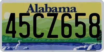 AL license plate 45CZ658