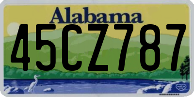 AL license plate 45CZ787