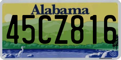 AL license plate 45CZ816
