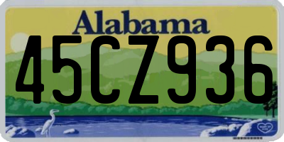 AL license plate 45CZ936