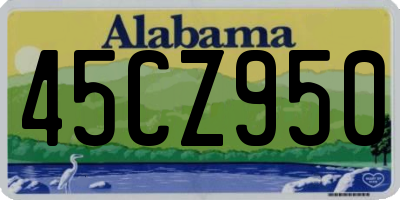 AL license plate 45CZ950