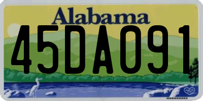 AL license plate 45DA091