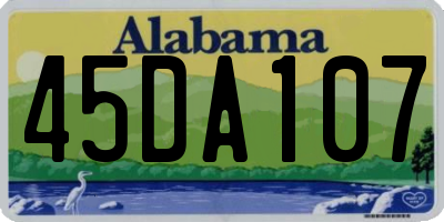 AL license plate 45DA107
