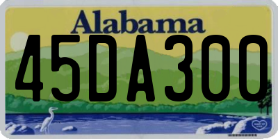 AL license plate 45DA300