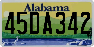 AL license plate 45DA342