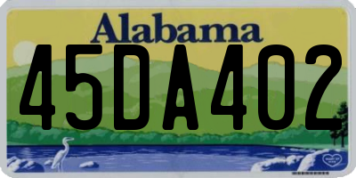 AL license plate 45DA402