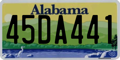 AL license plate 45DA441