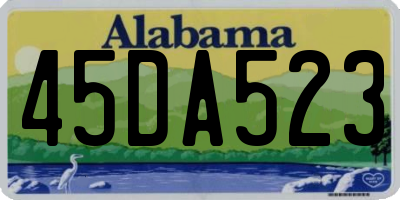 AL license plate 45DA523