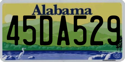 AL license plate 45DA529