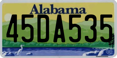AL license plate 45DA535