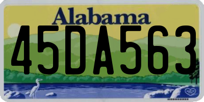 AL license plate 45DA563