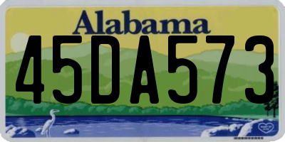 AL license plate 45DA573