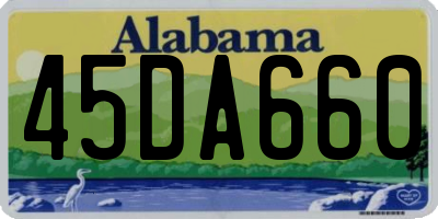 AL license plate 45DA660