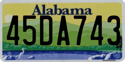 AL license plate 45DA743