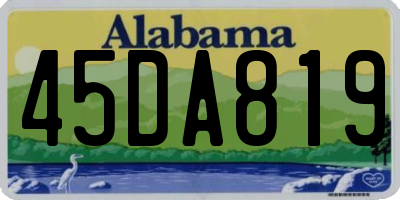 AL license plate 45DA819