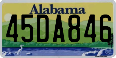 AL license plate 45DA846