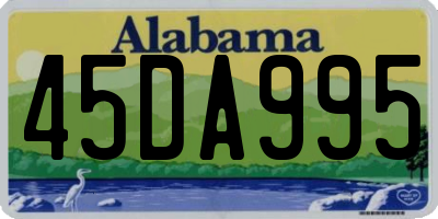 AL license plate 45DA995