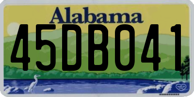 AL license plate 45DB041