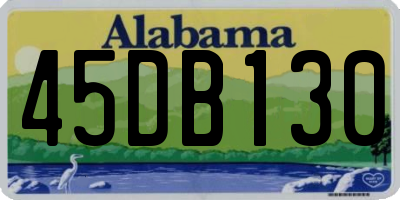 AL license plate 45DB130