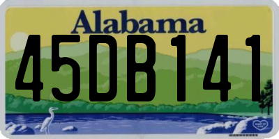 AL license plate 45DB141