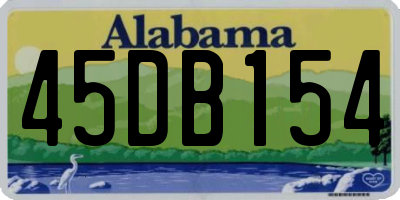 AL license plate 45DB154
