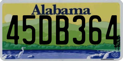AL license plate 45DB364