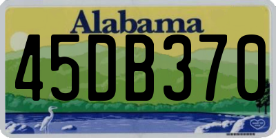 AL license plate 45DB370