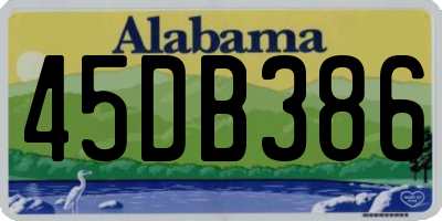 AL license plate 45DB386