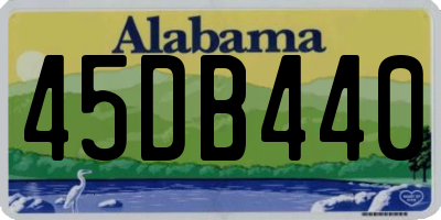 AL license plate 45DB440