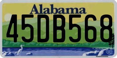 AL license plate 45DB568