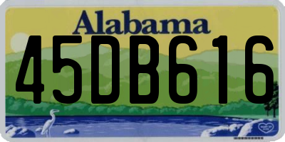 AL license plate 45DB616