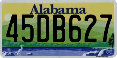 AL license plate 45DB627