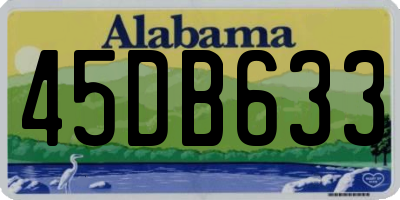 AL license plate 45DB633