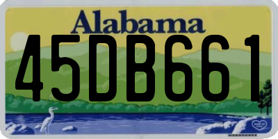 AL license plate 45DB661