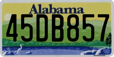 AL license plate 45DB857