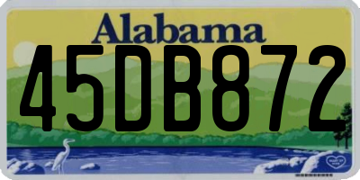 AL license plate 45DB872
