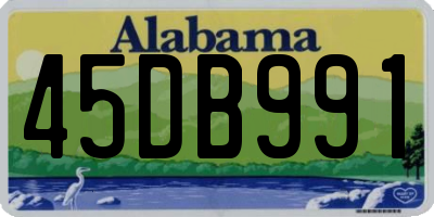 AL license plate 45DB991