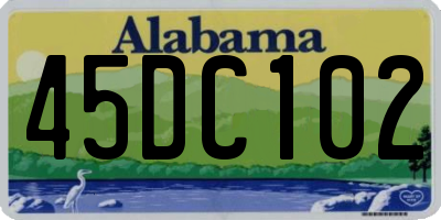 AL license plate 45DC102