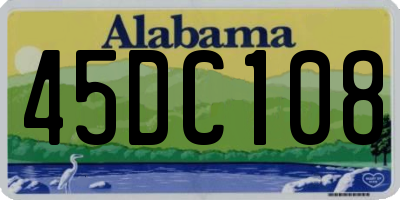 AL license plate 45DC108