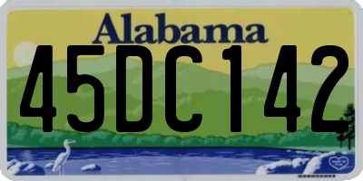 AL license plate 45DC142