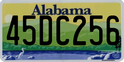 AL license plate 45DC256