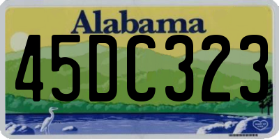 AL license plate 45DC323