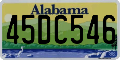 AL license plate 45DC546