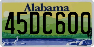 AL license plate 45DC600