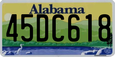 AL license plate 45DC618