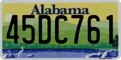 AL license plate 45DC761